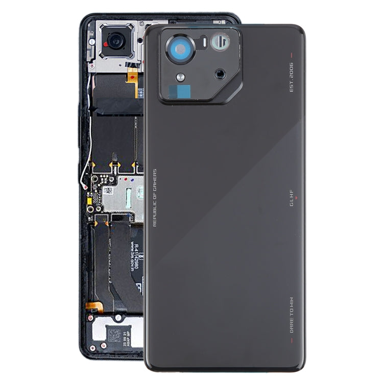 For Asus ROG Phone 8 Pro AI2401 AI2401_A Global Original Glass Battery Back Cover with Camera Frame, For Asus ROG Phone 8 Pro Global (Original,with Camera Frame)