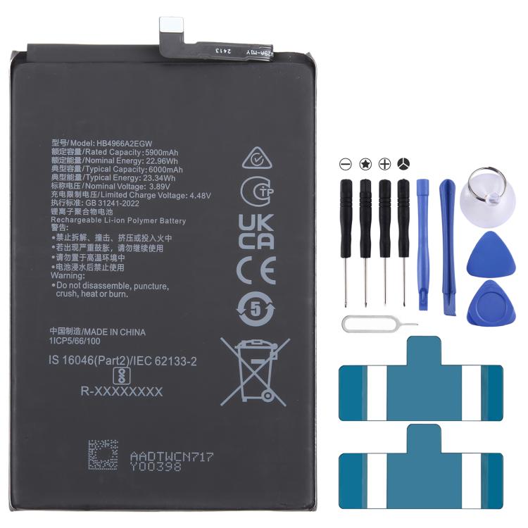 For Honor 90 Smart HB4966A2EGW 5900mAhLi-Polymer Battery Replacement