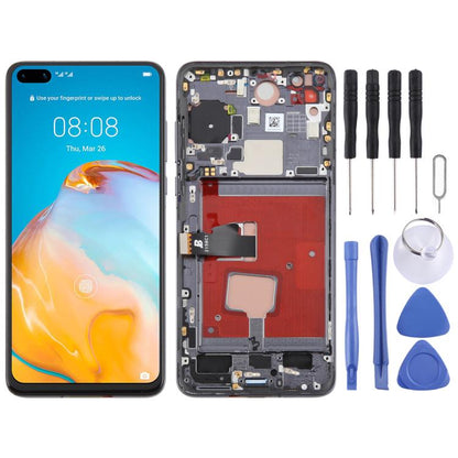 For Huawei P40 TFT LCD Screen Digitizer Full Assembly with Frame, Not Supporting Fingerprint Identification, For Huawei P40 (TFT)