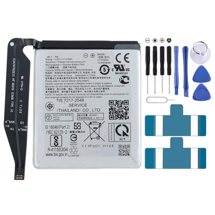 4000mAh Battery Replacement For ASUS Zenfone 8 ZS590KS / 8 mini / 8 5G C11P2003, For ASUS Zenfone 8
