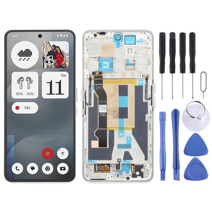 For Nothing Phone 3a A059 AMOLED Original LCD Screen Digitizer Full Assembly with Frame, For Nothing Phone 3a(Original,Black), For Nothing Phone 3a(Original,White)