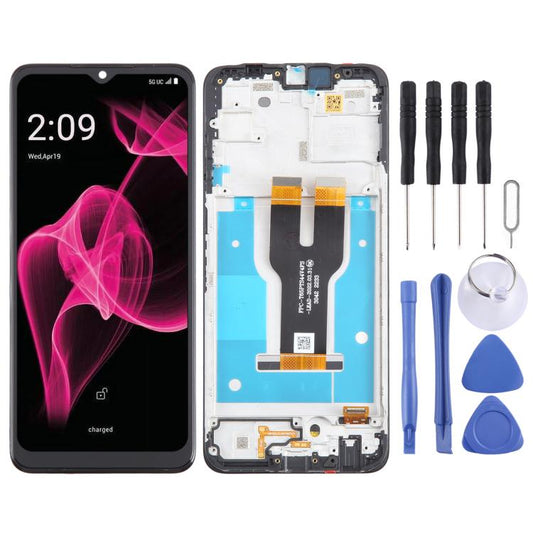 For T-Mobile REVVL 6X 5G LCD Screen Digitizer Full Assembly with Frame, For T-Mobile REVVL 6X 5G