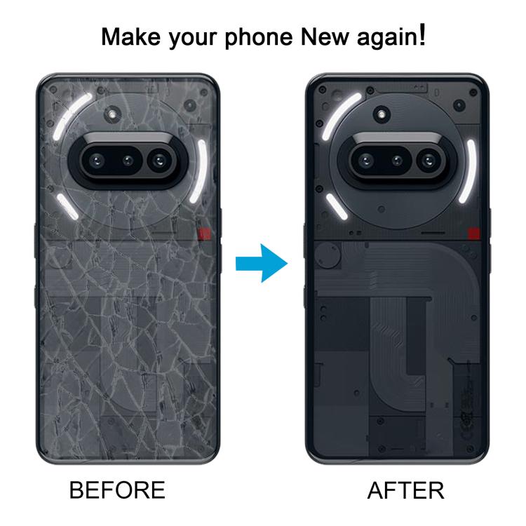 For Nothing Phone 3a A059 Glass Battery Back Cover with Camera Frame