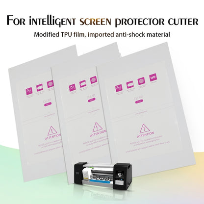 50 PCS F0007 HD TPU Tablet Soft Film Supplies for Protector Cutter, F0007