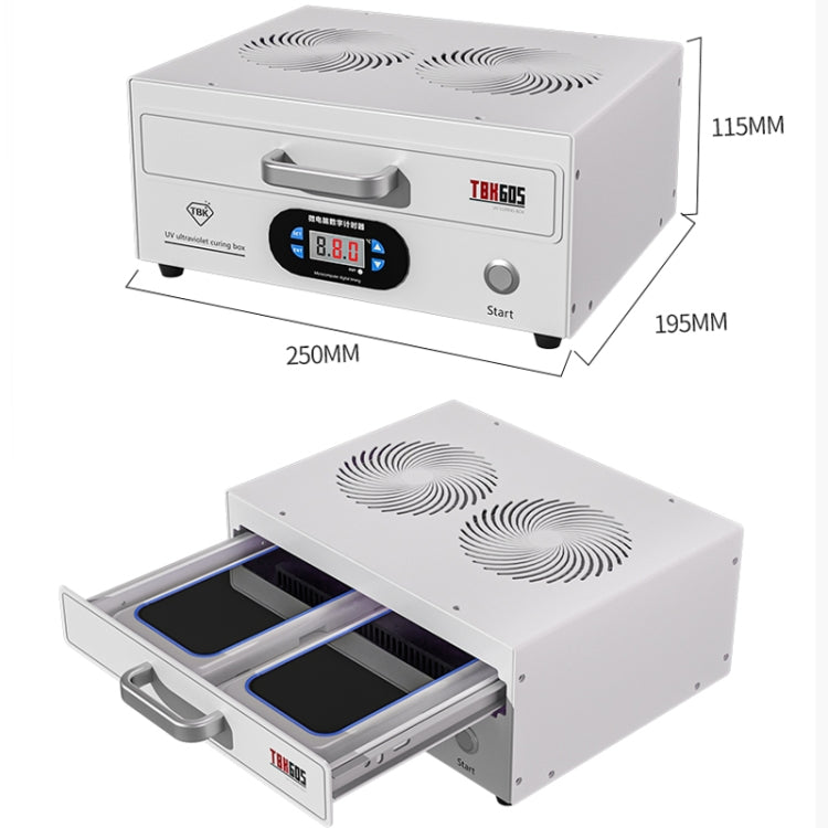 TBK 605 100W Mini UV Curing Lamp Box 48 LEDs Curved Surface Screen UV Curing Box, EU Plug, AU Plug, UK Plug, US Plug, EU Plug