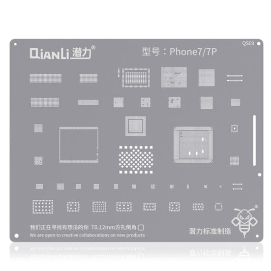 Qianli QS03 Bumblebee Stencils BGA Reballing Planting Tin Plate For iPhone 7/7 Plus, For iPhone 7/7 Plus