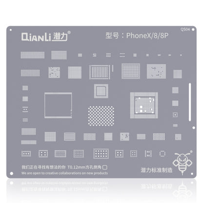 Qianli QS04 Bumblebee Stencils BGA Reballing Planting Tin Plate For iPhone X/8/8 Plus, For iPhone X/8/8 Plus