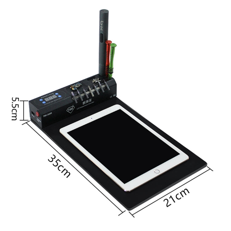 TBK-568R 220V Vacuum LCD Temperature Controller Touch Screen Glass Separator Machine with Multi-function Storage Box, TBK-568R