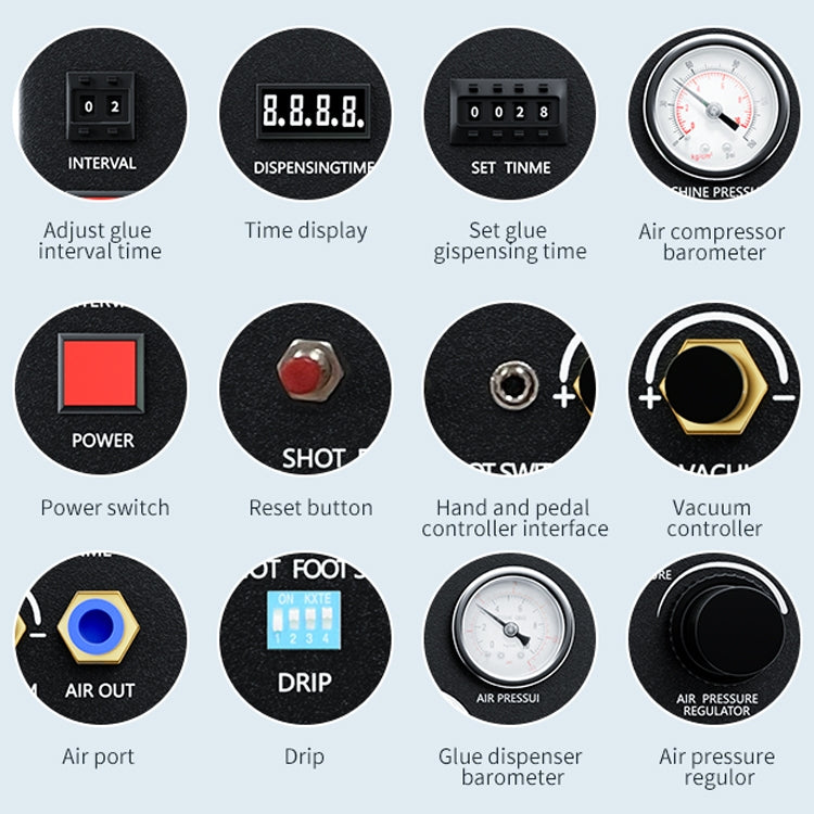 TBK-983A Built-in Pump Glue Dispenser Fully Automatic Glue Filling Machine, US Plug, TBK-983A (EU Plug), TBK-983A (US Plug)