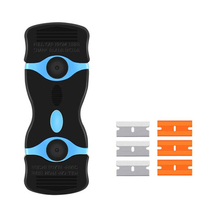 Double Headed Scraper Blade Glue Squeegee Remover Cleaner Tool, Double Headed (Yellow), Double Headed  (Orange), Double Headed  (Blue)