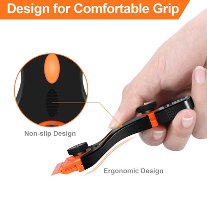 Double Headed Scraper Blade Glue Squeegee Remover Cleaner Tool, Double Headed (Yellow), Double Headed  (Orange), Double Headed  (Blue)