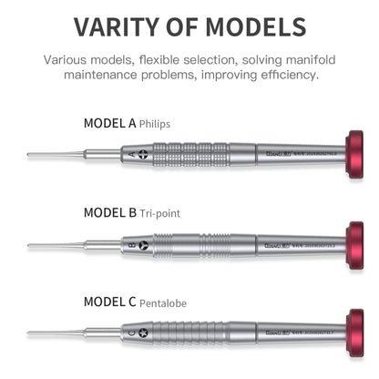 Qianli iFlying 3D Aluminum Handle Anti-slip Screwdriver, Pentalobe, Philips, Tri-point, Pentalobe