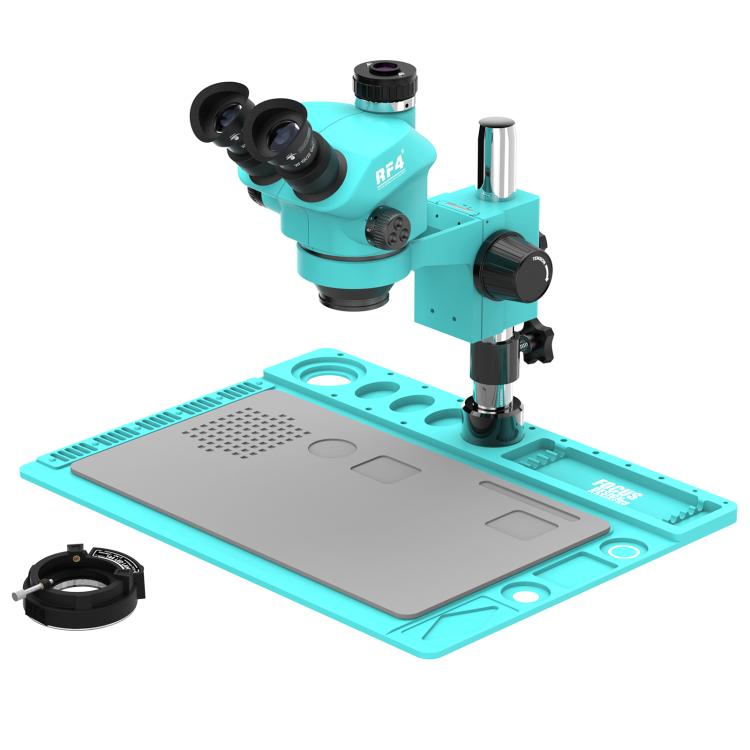 RF4 RF7050TVD2 7-50X Synchronous Zoom Trinocular Stereo Microscope with Aluminum Alloy Big Base, RF7050TVD2