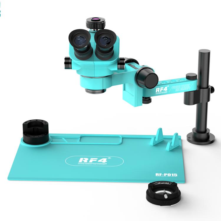 RF4 RF7050PRO-FO19 360 Degree Adjustable Universal Telescopic Rotating Lifting Microscope with Silicone Pad, RF7050PRO-FO19