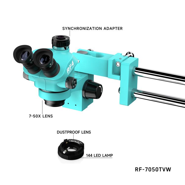 RF4 RF-7050TVW High-definition Binocular Stereo Continuous Zoom Industrial Microscope, RF-7050TVW