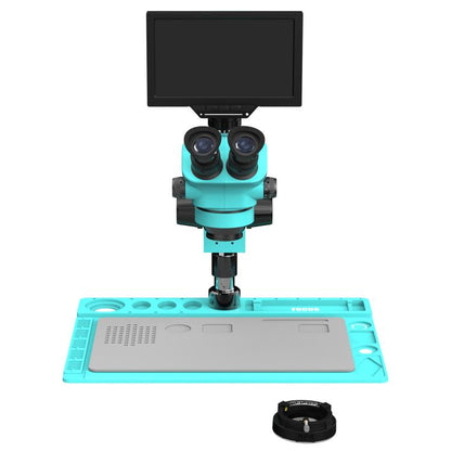 RF4 RF7050TVD2-YS010W 7-50X Synchronous Zoom Trinocular Microscope with 10-inch 1080P HD Monitor, RF7050TVD2-YS010W