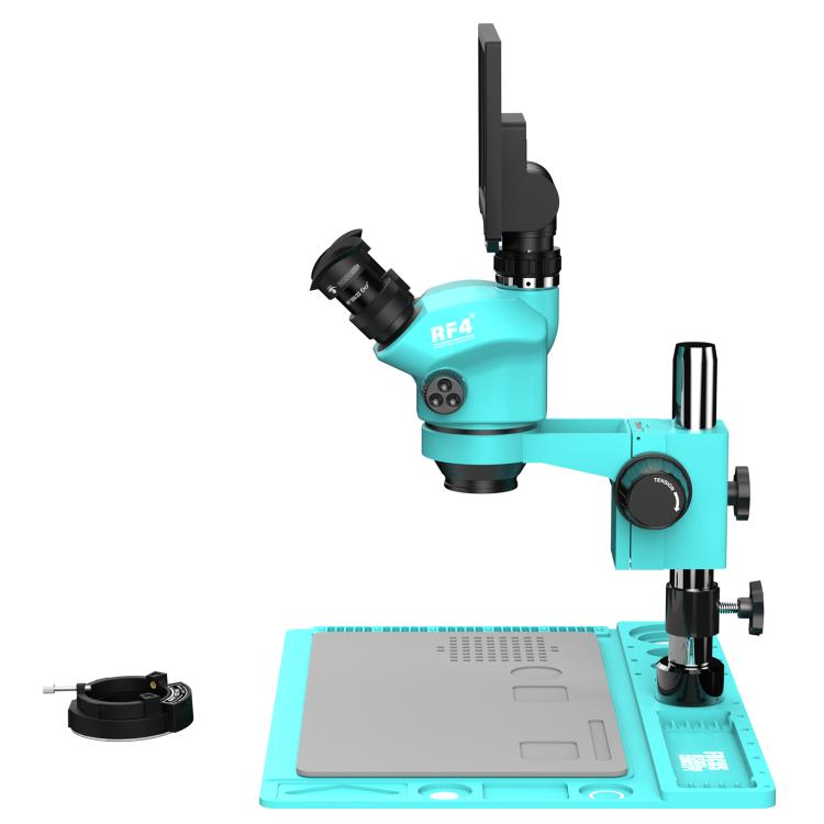 RF4 RF7050TVD2-YS010W 7-50X Synchronous Zoom Trinocular Microscope with 10-inch 1080P HD Monitor, RF7050TVD2-YS010W