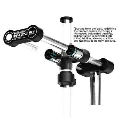 RF4 RF-FO22 360 Rotation Adjustable Universal Double Arm Microscope Bracket, RF-FO22