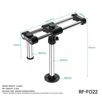 RF4 RF-FO22 360 Rotation Adjustable Universal Double Arm Microscope Bracket, RF-FO22