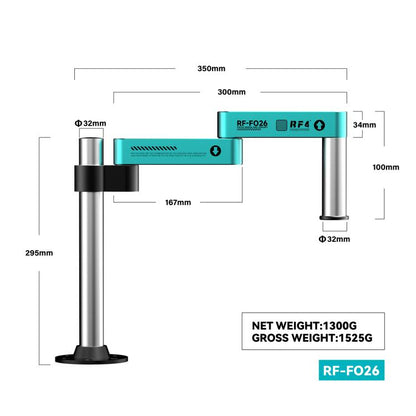 RF4 RF-FO26 360-Degree Rotating Lift Adjustable Microscope Swing Arm Stand, RF-FO26
