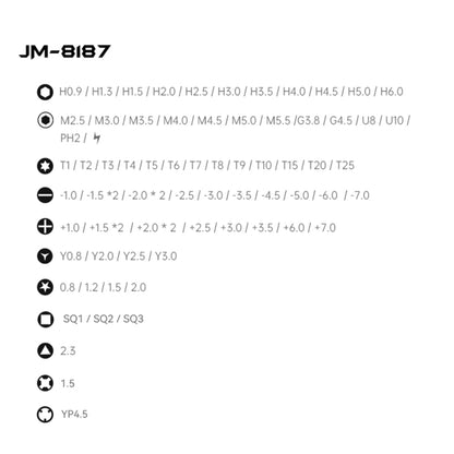 JAKEMY JM-8187 83 in 1 Magnetic Screwdriver Set, JM-8187 83 in 1