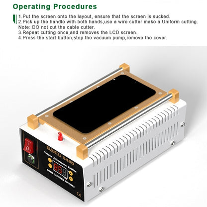 BAKU BK-948D 500W Vacuum Anti-static LCD Touch Panel Separator Machine, AC 110V US Plug, BAKU BK-948D AC 110V US Plug