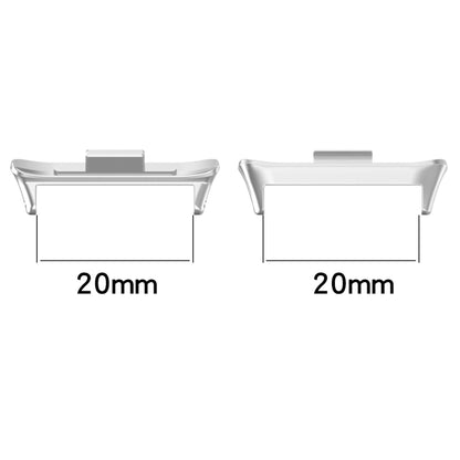 1 Pair 20mm 316 Stainless Steel Metal Watch Band Connector, For Xiaomi Smart Band 9 Pro