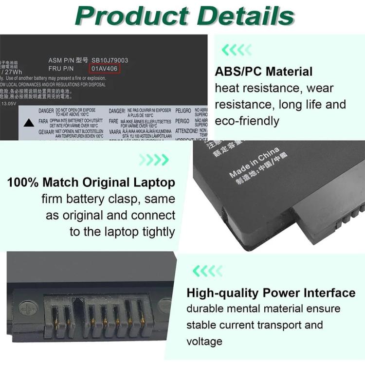 Laptop Battery For Lenovo 01AV405 Short Version 00HW022 / Long Version T460S T470S T480S