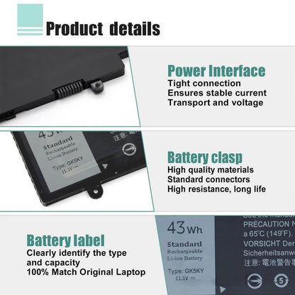 Laptop Battery For Dell Inspiron 11 3000 Series 3147 3148 3153