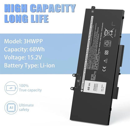 Laptop Battery for Dell Latitude 5401 5410 5411 5501 5510 5511 Precision 3541 3551