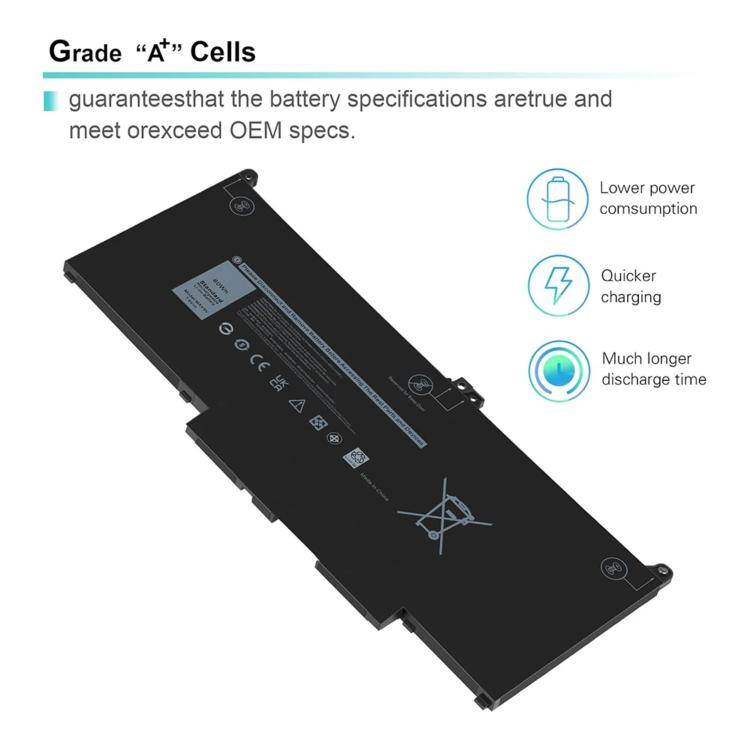 7600mAh Laptop Battery For Dell Latitude 5300 5310 7300 7400