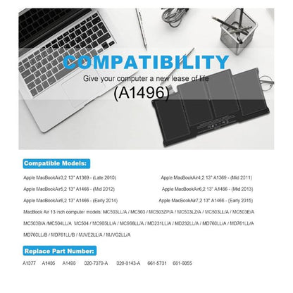 7000mAh Laptop Battery Replacement For MacBook Air 13 inch, A1496