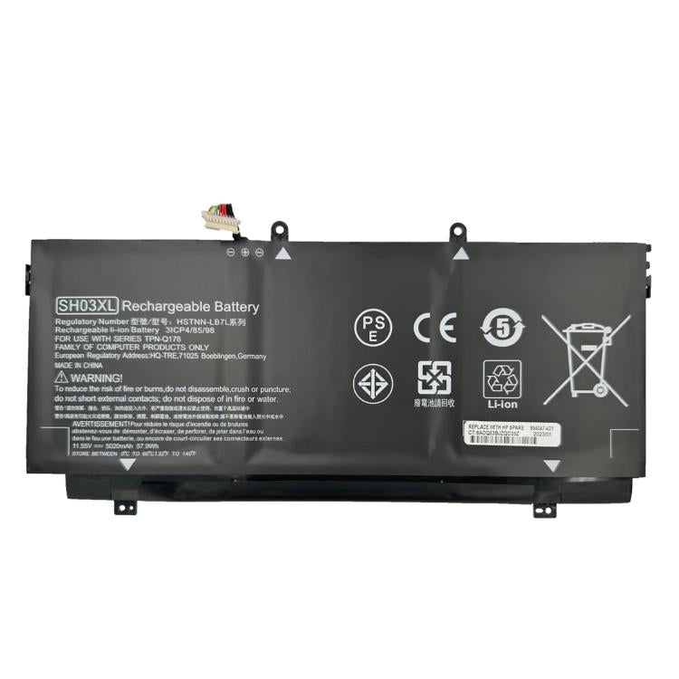 5020mAh Laptop Battery Replacement For HP Spectre x360 TPN-Q178, SH03XL