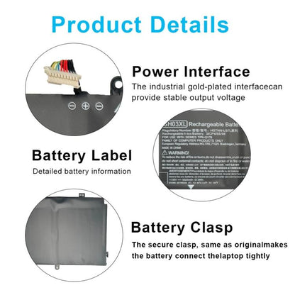 5020mAh Laptop Battery Replacement For HP Spectre x360 TPN-Q178, SH03XL