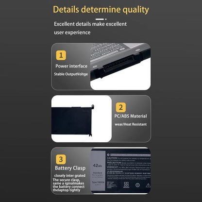 3600mAh Laptop Battery Replacement For Dell Latitude 7440 7450 E7440, YRDD6