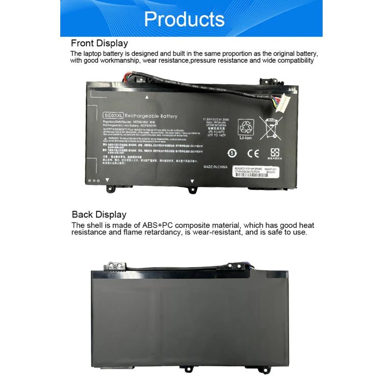 3615mAh Laptop Battery Replacement For HP TPN-Q171 14-AL027TX AL127TX, SE03XL