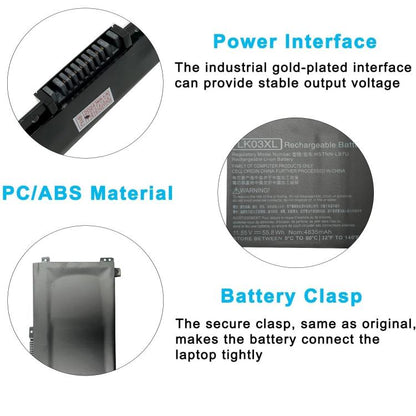 4300mAh Laptop Batteries For HP Envy TPN-W127 TPN-W134, LK03XL