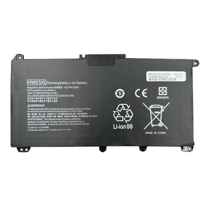 3600mAh Laptop Batteries For HP 15-EG0010TX, HW03XL