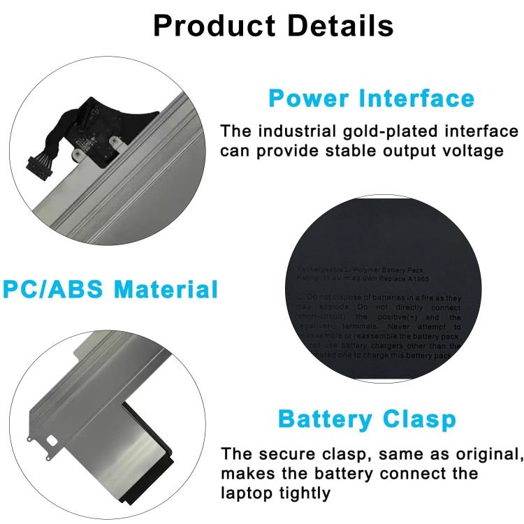 4370mAh Laptop Battery For Apple MacBook Air 13 inch, A1965