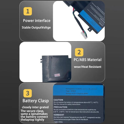 5500mAh Laptop Battery For Dell Alienware 17 / Alienware 18, 2F8K3