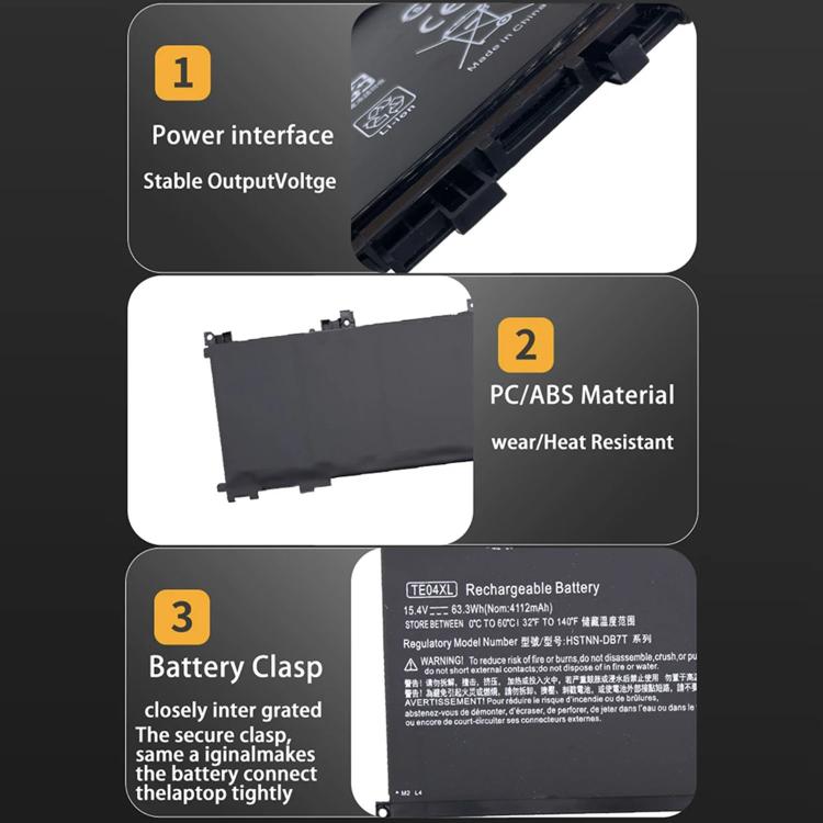 4112mAh Laptop Batteries For HP OMEN 15-AX200 15- AX218TX 15-AX210TX 15-AX235NF 15-AX202N, TE04XL