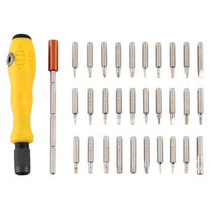 32-in-1 CRV Steel Mobile Phone Disassembly Repair Tool Multi-function Combination Screwdriver Set, Yellow, Gray Green, Red
