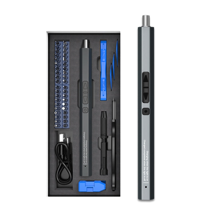51 In 1 Rechargeable Mini Electric Screwdriver Set With 3LED Lighting, 51 In 1 Red, 51 In 1 Gray, 51 In 1 Blue