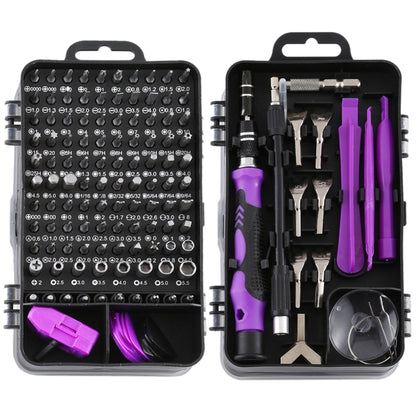 135 in 1 DIY Mobile Phone Disassembly Tool Clock Repair Multi-function Tool Screwdriver Set, 135 in 1 (Gray), 135 in 1 (Red), 135 in 1 (Purple)