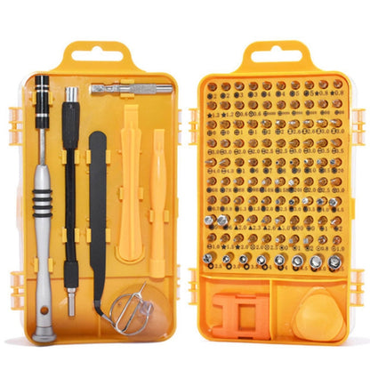 Watch Mobile Phone Disassembly Maintenance Tool Multi-function Chrome Vanadium Steel Screwdriver Set, 110 in 1 (Yellow), 110 in 1 (Blue), 110 in 1 (Red)