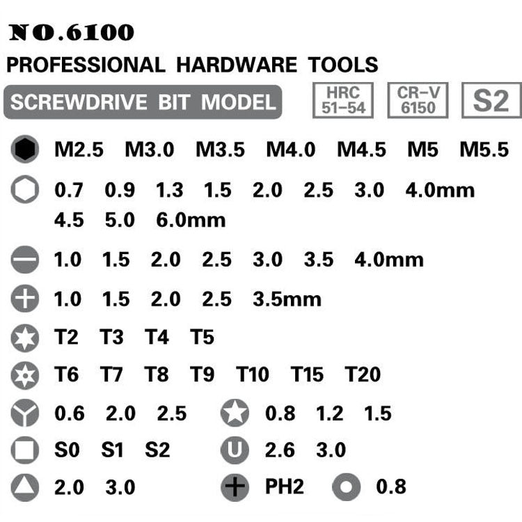 60 in 1 S2 Mobile Phone Notebook Computer Disassembly Tool Repair Phillips Screwdriver, 60 in 1 (Black)