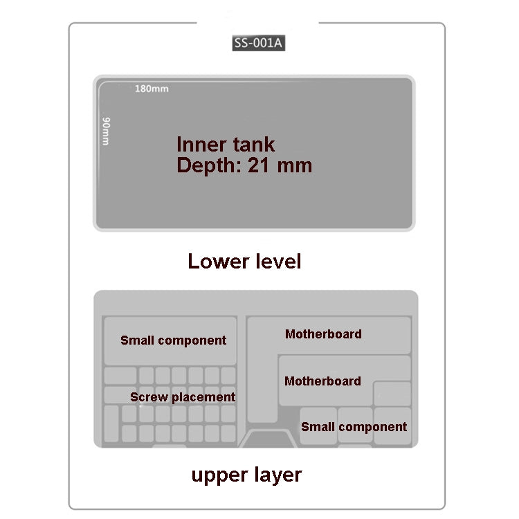 2 PCS Double-Layer Clamshell Mobile Phone Repair Parts Turnover Box Mobile Phone Disassembly  Screw Component Storage Box, W203