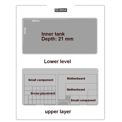 2 PCS Double-Layer Clamshell Mobile Phone Repair Parts Turnover Box Mobile Phone Disassembly  Screw Component Storage Box, W203