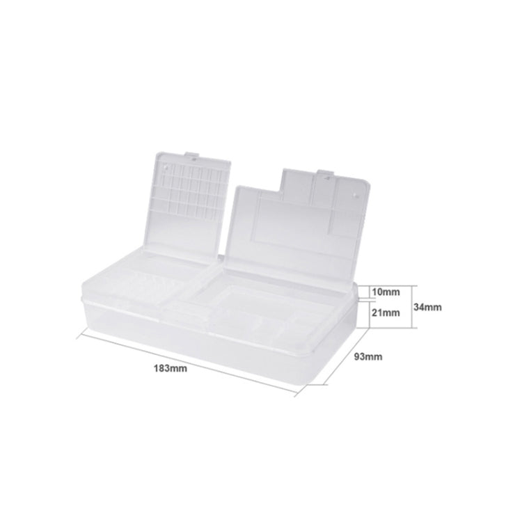 2 PCS Double-Layer Clamshell Mobile Phone Repair Parts Turnover Box Mobile Phone Disassembly  Screw Component Storage Box, W203