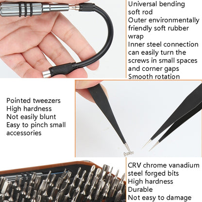 Obadun 9801 68 In 1 Screwdriver Set Manual Batch Glasses Screwdriver Hardware Repair Tool, Obadun 9801